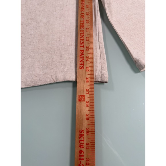 ANRABESS Wide Leg Pants Women's M Linen Blend Beige Cropped Lightweight Pockets - Picture 11 of 14